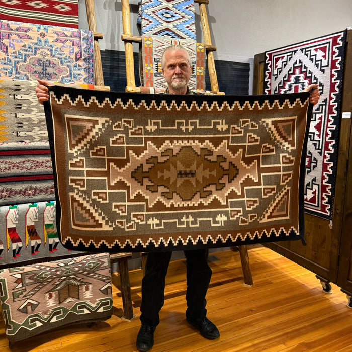 Two Grey Hills Navajo Rug, by Emilia Charley