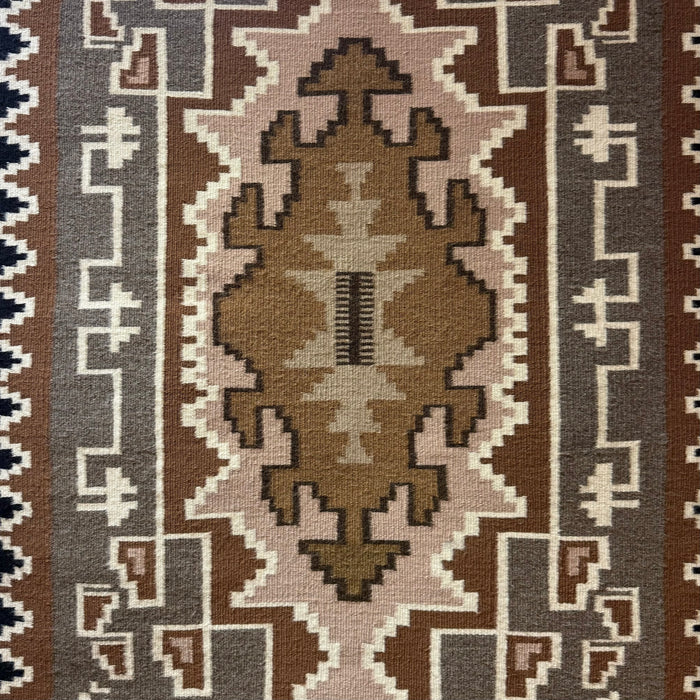 Two Grey Hills Navajo Rug, by Emilia Charley