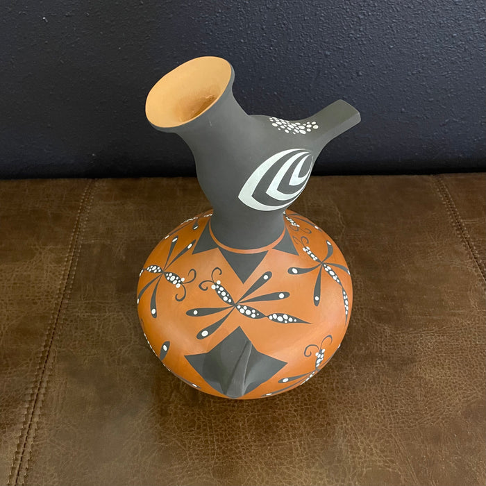 Zuni Duck Black on Redware Pottery Sculpture, by Anderson J. (Jamie)  and Avelia Peynetsa