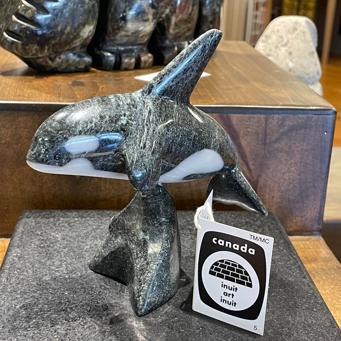 Killer Whale Inuit Carving, by  Johnnysa Mathewsie