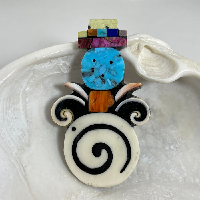 Snow Being Mosaic Pin or Pendant, by Mary L. Tafoya