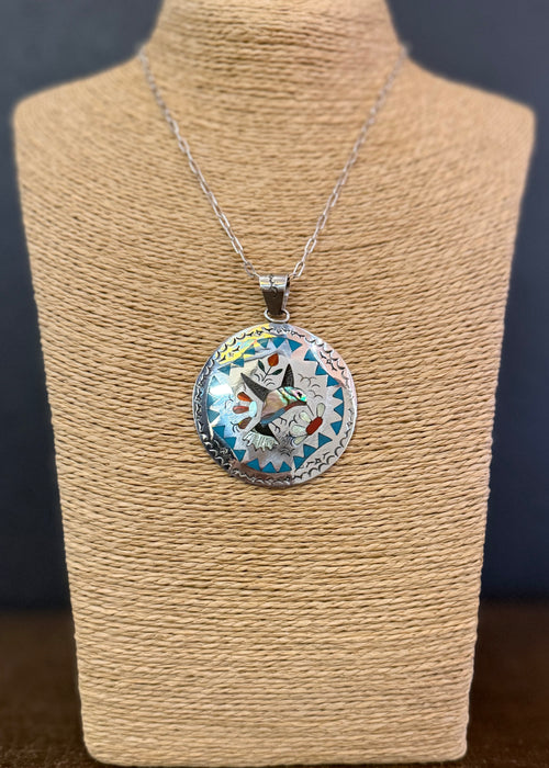 Hummingbird in the Flowers Pendant, by Sammy and Esther Guardian