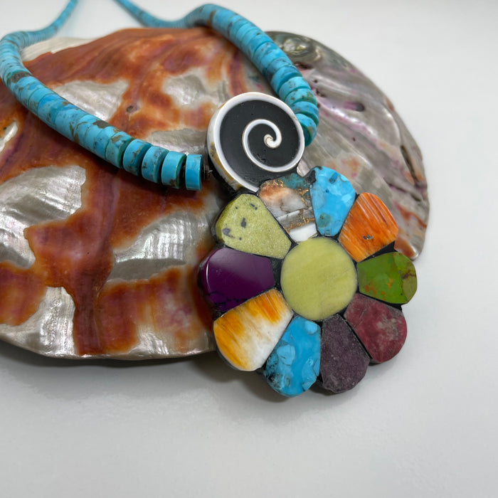 Summer Beauty Mosaic Inlay Necklace