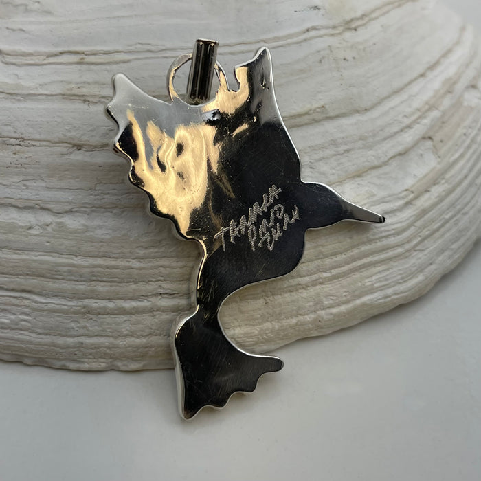 Zuni Inlay Hummingbird Pendant, by Tamara Pinto