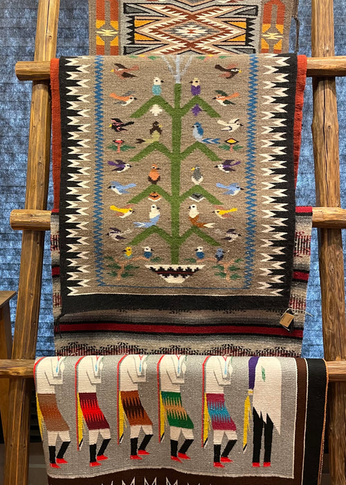 Tree of Life Navajo Rug by Elsie Shaw