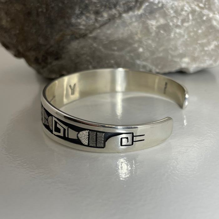 Hopi Silver Sun Face Bracelet, by Ronald Wadsworth