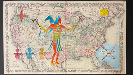 Ledger Art, Homelands Collection, Indigenous Decolonizing the Map