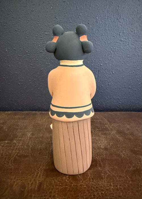 Standing Jemez Pueblo Storyteller Clay Doll, by Chrislyn Fragua