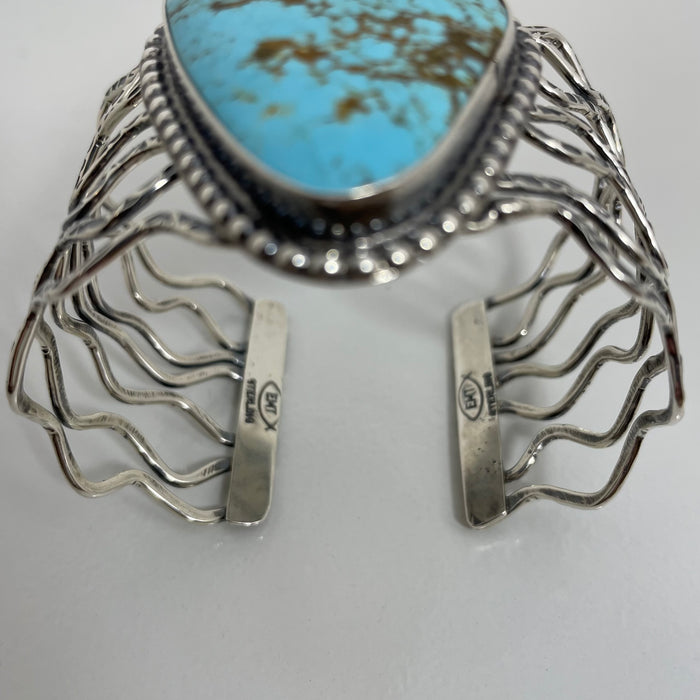 Silve rWire and Turquoise Navajo Bracelet, by Mary and Everett Teller