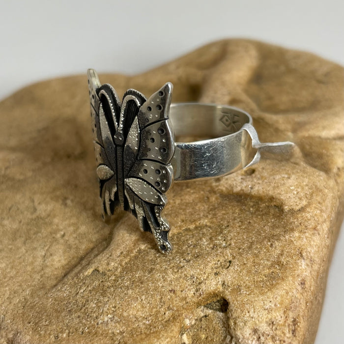 Hopi Butterfly Ring, by Bennet Kagenveama