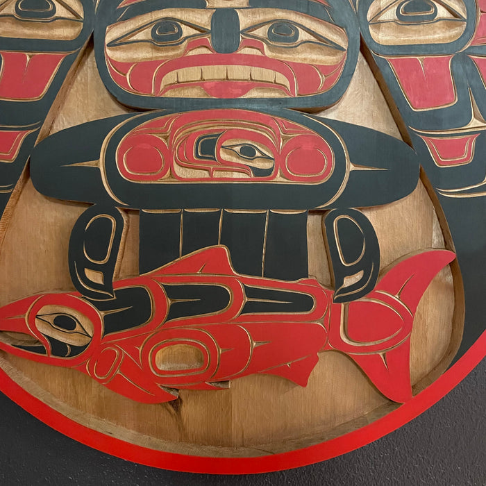 Eagle and Salmon Panel, by Kolten Khasalus Grant