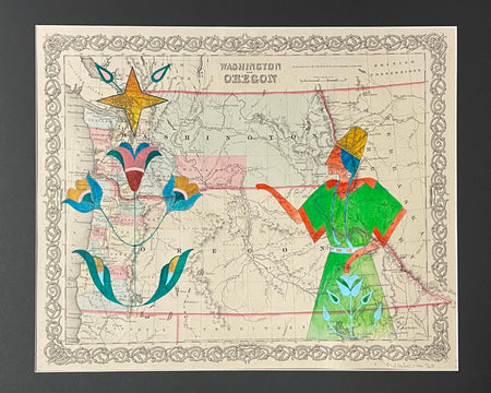 Ledger Art, Homelands Collection, Indigenous Decolonizing the Map