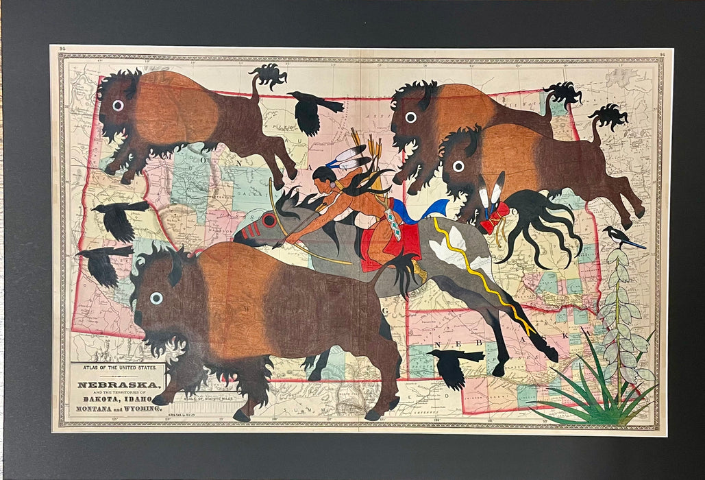 Ledger Art, Homelands Collection, Indigenous Decolonizing the Map