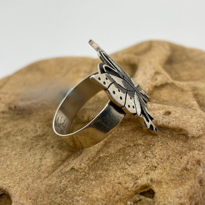 Hopi Butterfly Ring, by Bennet Kagenveama