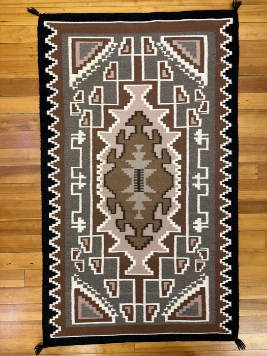 Two Grey Hills Navajo Rug, by Emilia Charley