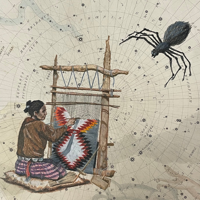 Spider Woman and First Weaver, by Shawn Kee, Navajo