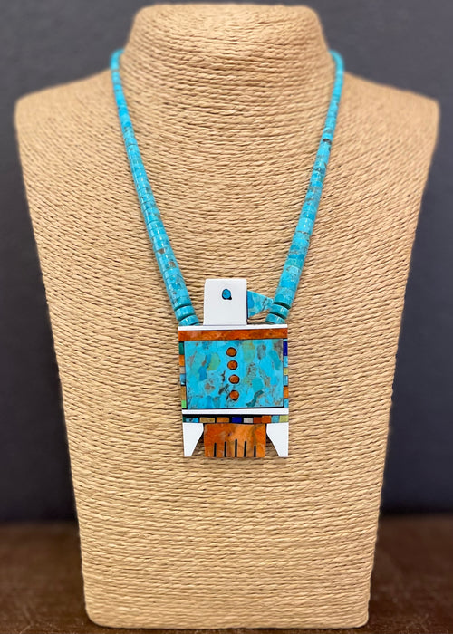 Thunderbird Mosaic Inlay Necklace, by Mary Louise Tafoya