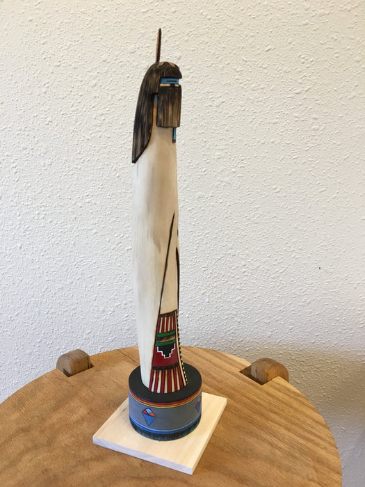 Rain Dancer Zuni Wood Sculpture, by Gregg Lasiloo