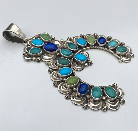 Turquoise, Navajo Naja Pendant